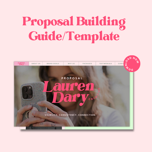 Digital Marketing Proposal Template - Building Guide | Lauren Dary